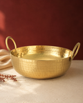 Brass Kadai (Large) – Handcrafted Kadhai / Wok