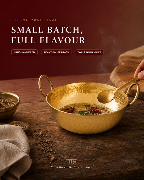 Brass Kadai (Small) – Handcrafted Kadhai