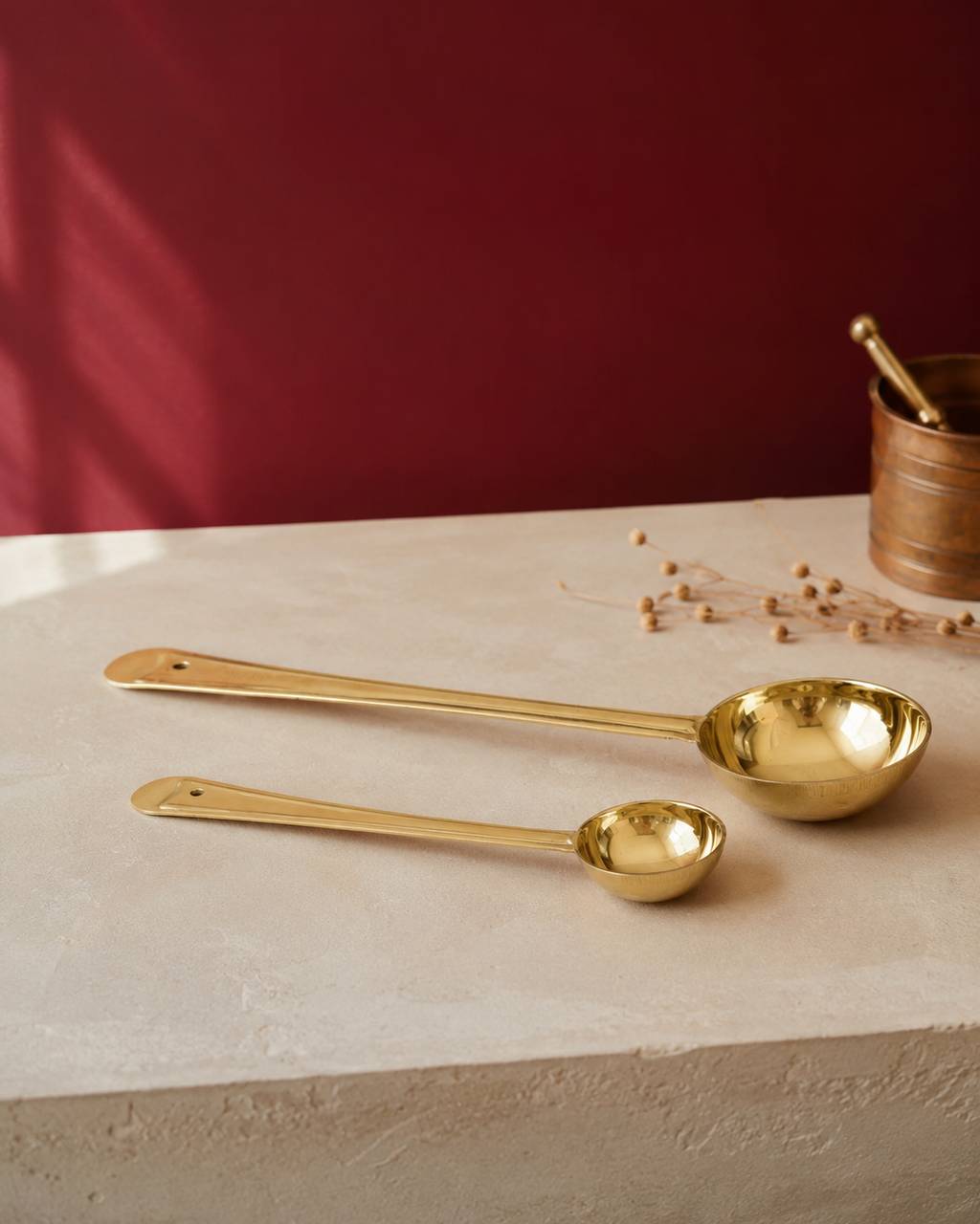 Brass Kadchi Small – Traditional Serving Ladle | TAMRA