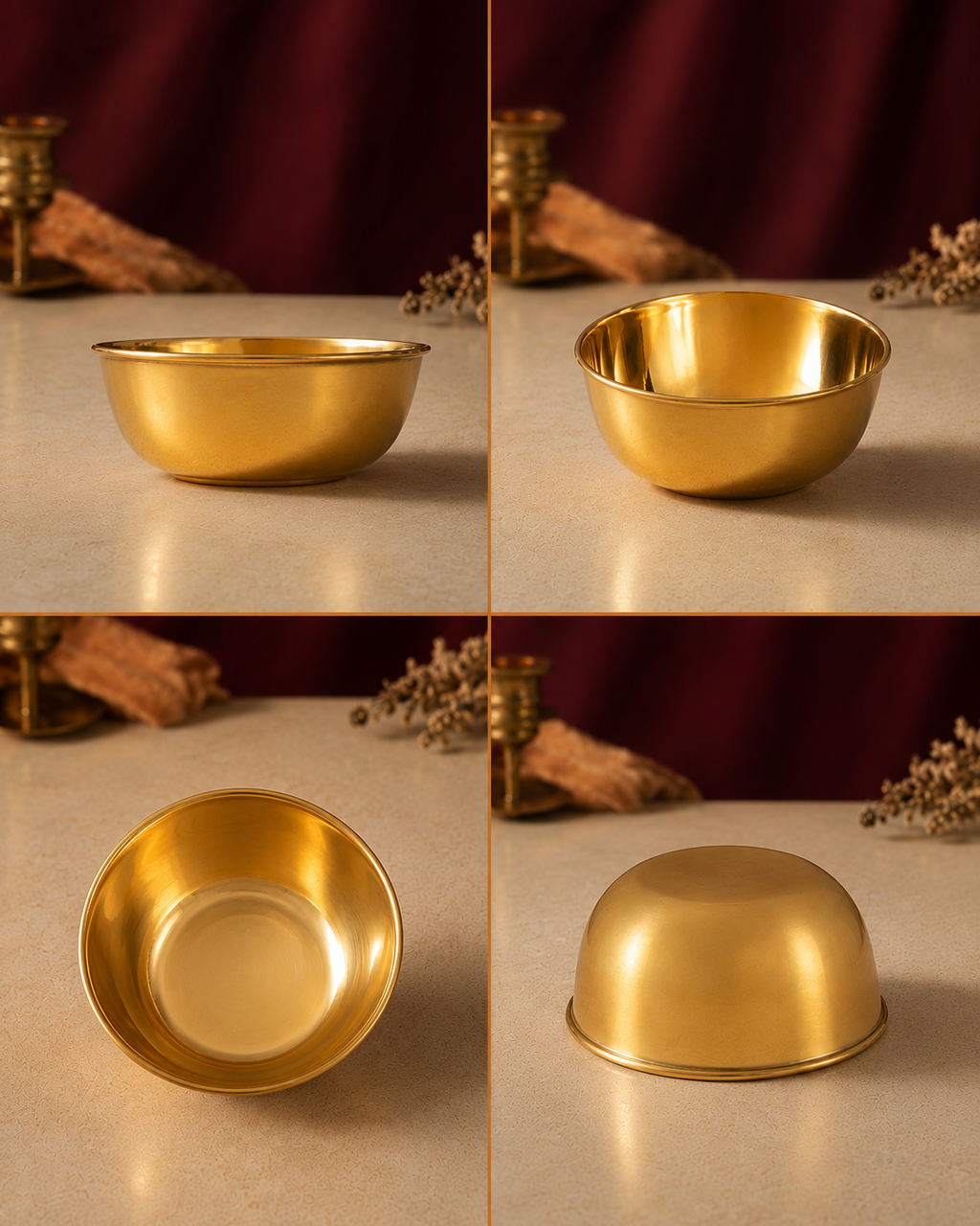 Brass Katori – Handcrafted Serving Bowl
