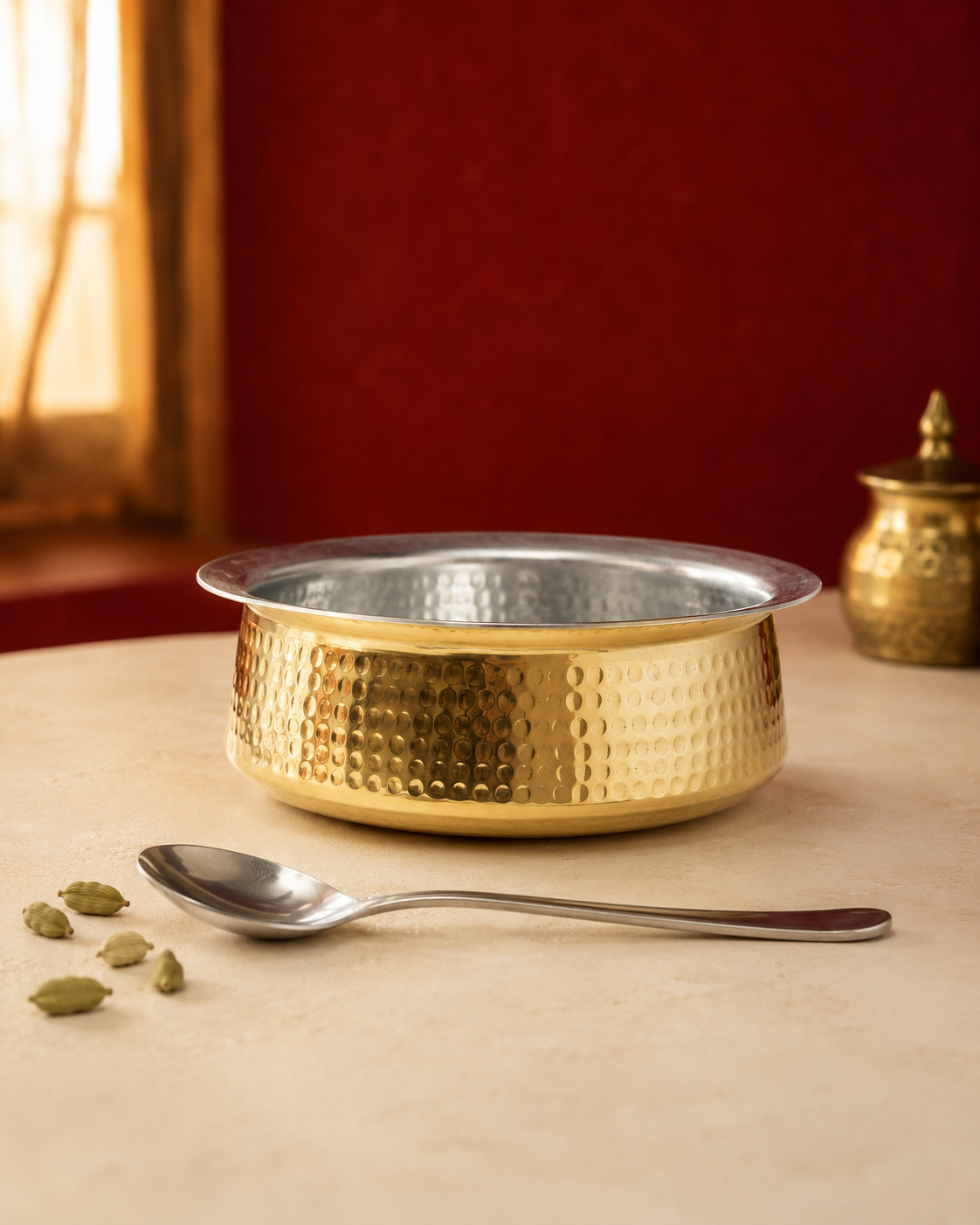 Brass Lagan (Small) – Handcrafted Cooking Vessel