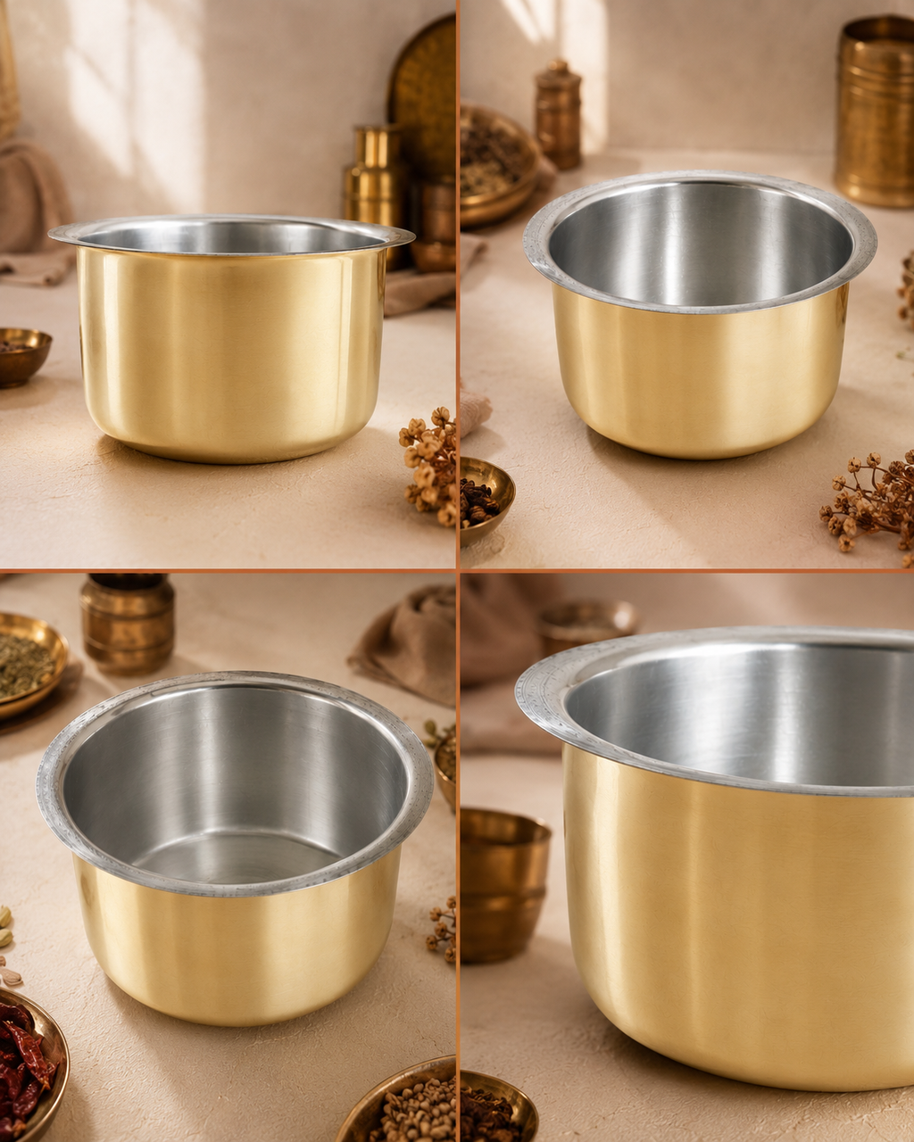 Brass Patila 5L – Handcrafted Cooking Pot