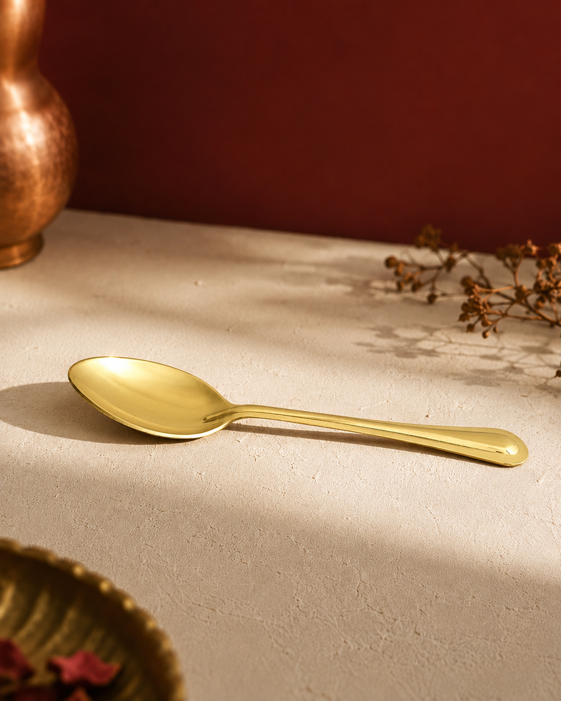 Brass Table Spoon – Handcrafted Dining Spoon