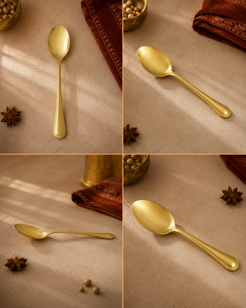 Brass Table Spoon – Handcrafted Dining Spoon