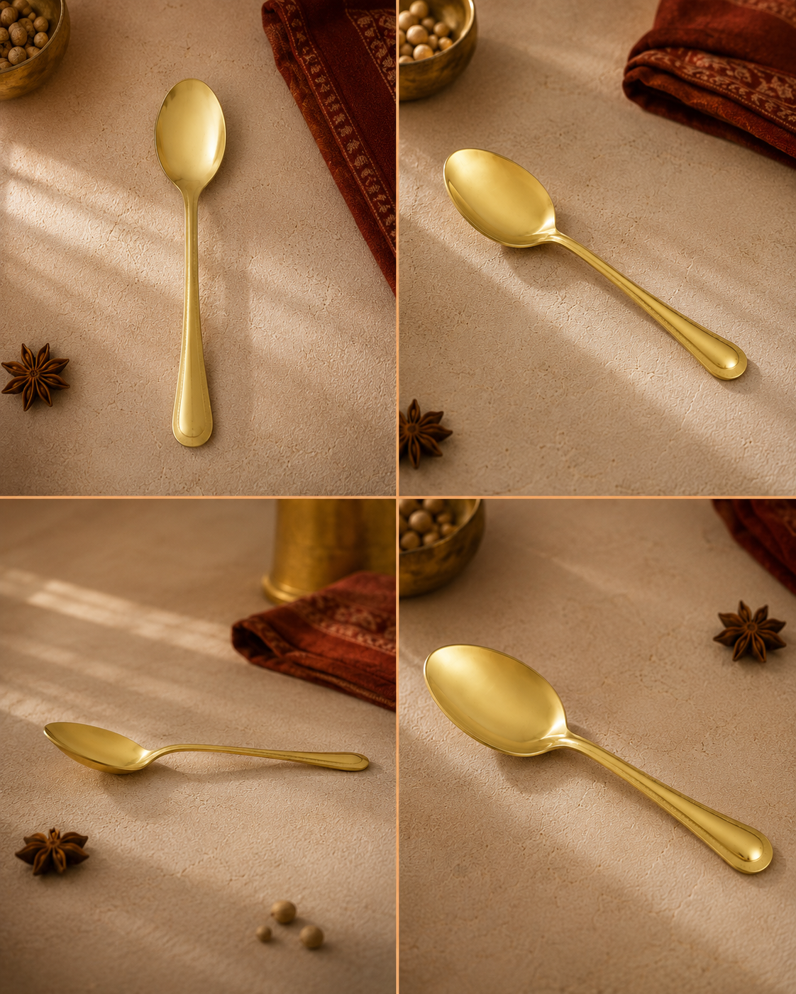 Brass Table Spoon – Handcrafted Dining Spoon