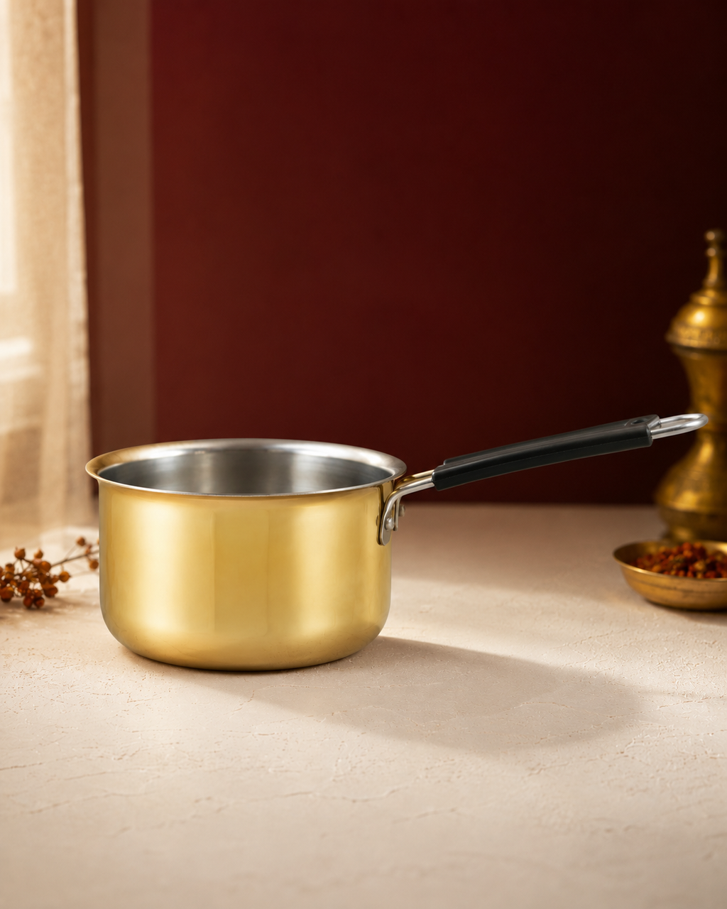 Brass Tea Pan – Handcrafted Chai & Milk