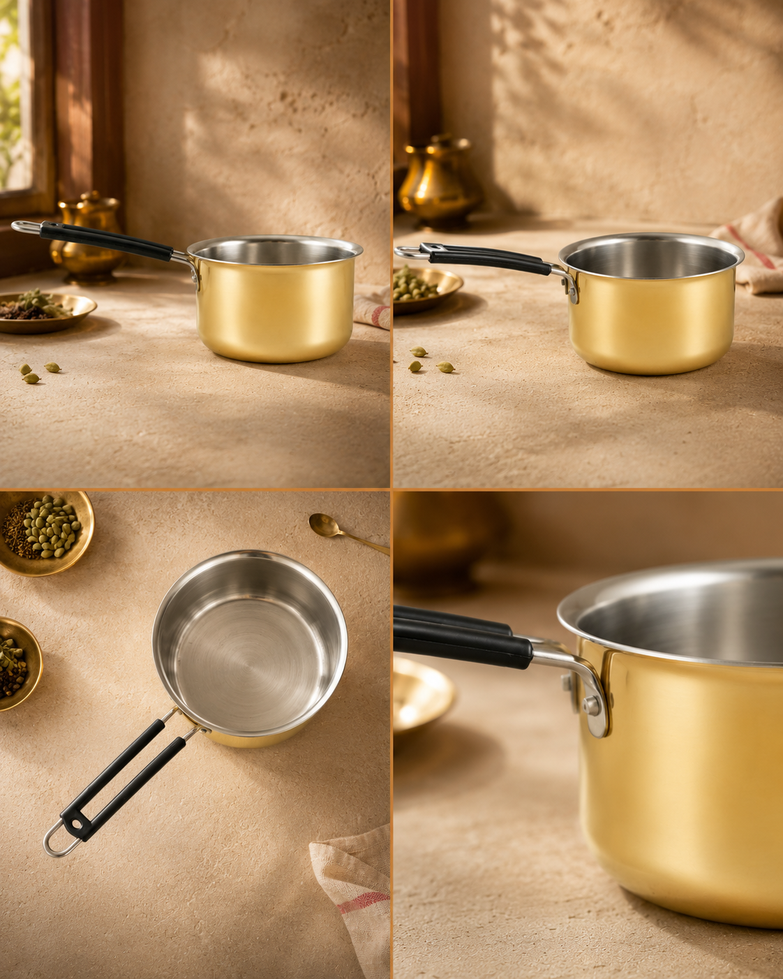 Brass Tea Pan – Handcrafted Chai & Milk