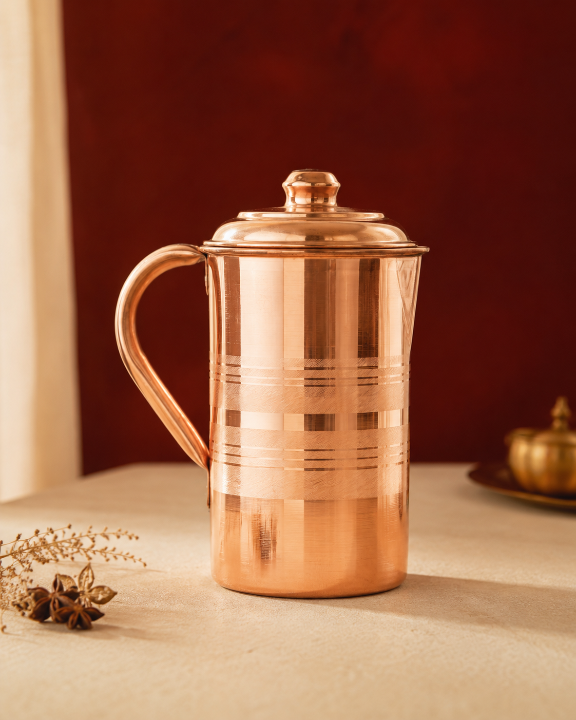 Copper Jug 1.2L – Pure Copper Water Jug | TAMRA