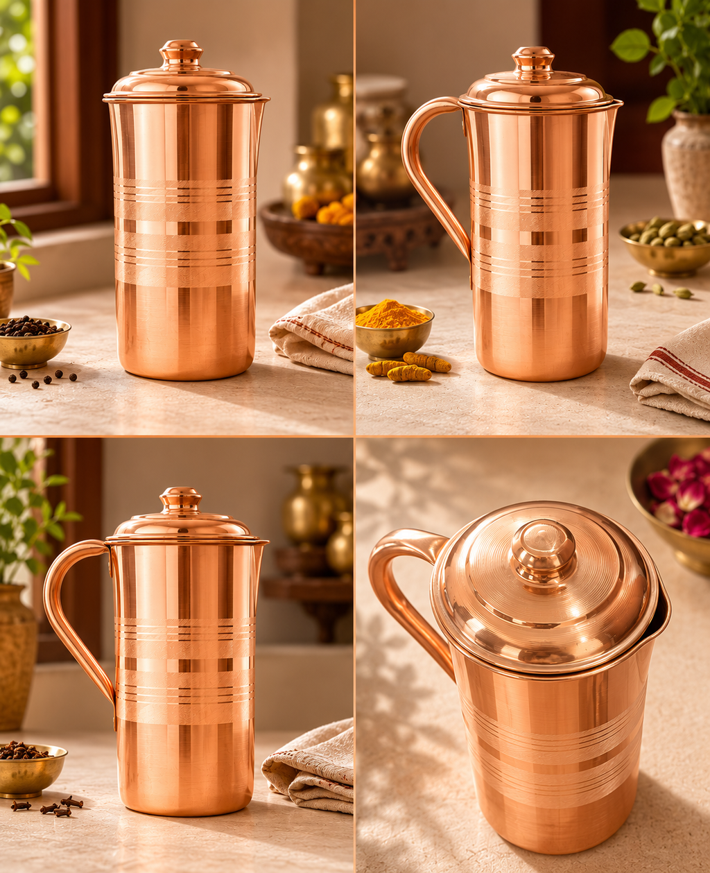 Copper Jug 1.2L – Pure Copper Water Jug | TAMRA