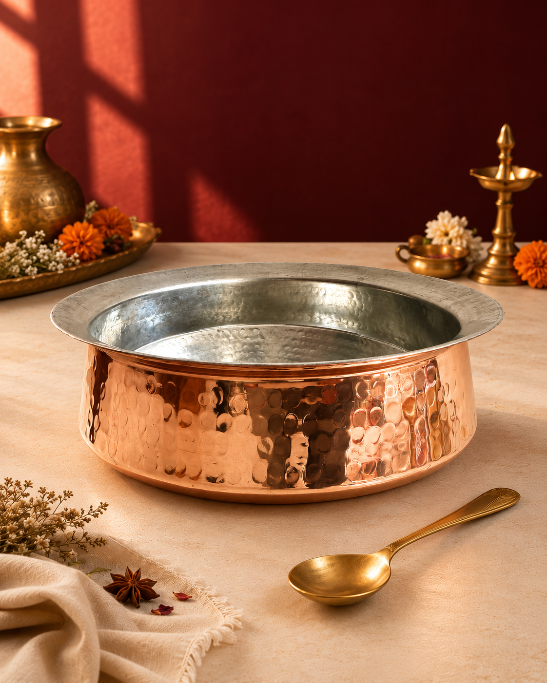 Copper Lagan (Large) – Handcrafted Cooking Vessel
