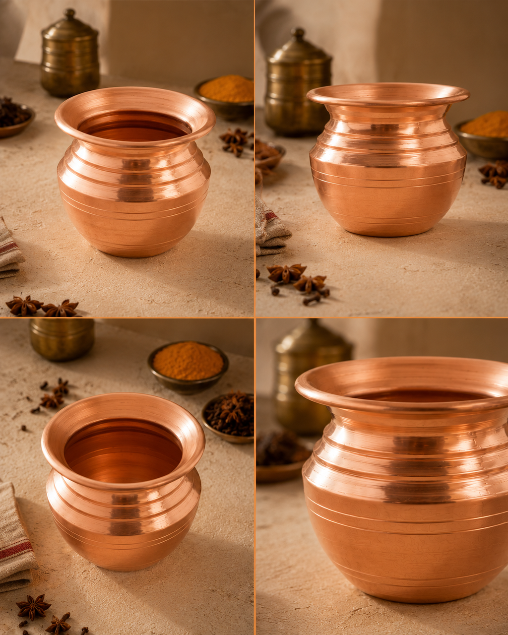 Pure Copper Lota for Water & Pooja