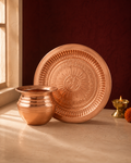 Copper Pooja Set – Copper Lota & Puja Plate Thali | TAMRA